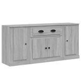 Sideboards 3 pcs Grey Sonoma Engineered Wood - Front View
