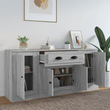 Sideboards 3 pcs Grey Sonoma Engineered Wood - Side View