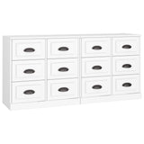 Sideboards 2 pcs White Engineered Wood