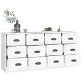Sideboards 2 pcs White Engineered Wood - Top-Down View