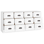 Sideboards 2 pcs White Engineered Wood