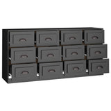 Sideboards 2 pcs Black Engineered Wood - 45-Degree Angle