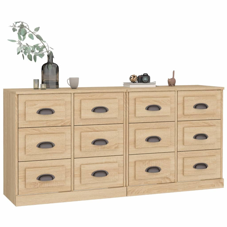 Sideboards 2 pcs Sonoma Oak Engineered Wood