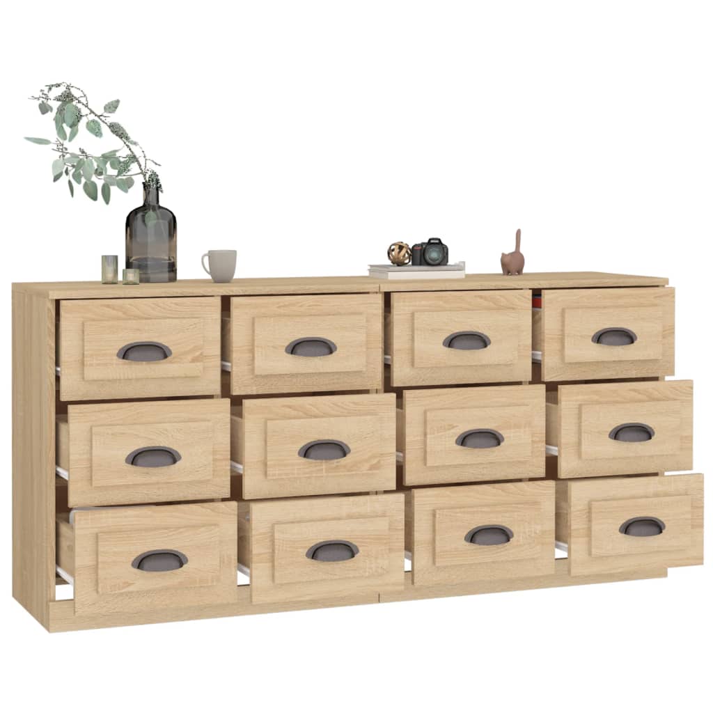Sideboards 2 pcs Sonoma Oak Engineered Wood