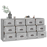 Sideboards 2 pcs Concrete Grey Engineered Wood - Top-Down View