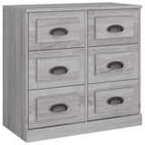 Sideboards 2 pcs Grey Sonoma Engineered Wood - Rear View