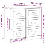 Sideboards 2 pcs Grey Sonoma Engineered Wood