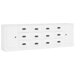 Sideboards 3 pcs White Engineered Wood