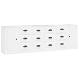 Sideboards 3 pcs White Engineered Wood - Front View