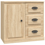 Sideboards 3 pcs Sonoma Oak Engineered Wood - Rear View