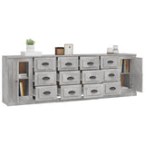 Sideboards 3 pcs Concrete Grey Engineered Wood