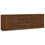 Sideboards 3 pcs Brown Oak Engineered Wood