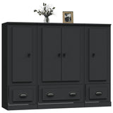 Highboards 3 pcs Black Engineered Wood - Top-Down View