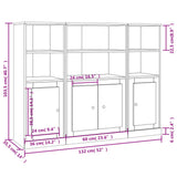 Highboards 3 pcs High Gloss White Engineered Wood - Low Angle
