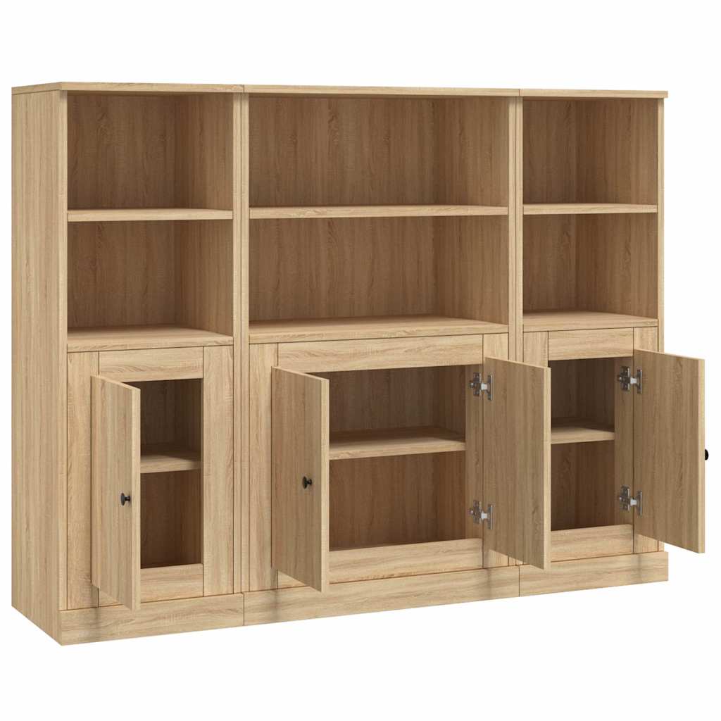 Highboards 3 pcs Sonoma Oak Engineered Wood