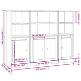 Highboards 3 pcs Sonoma Oak Engineered Wood - Close-Up Angle