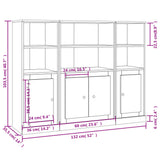 Highboards 3 pcs Concrete Grey Engineered Wood - Close-Up Angle