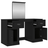 Dressing Table with Mirror Black 130x50x132.5 cm