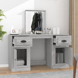 Dressing Table with Mirror Grey Sonoma 130x50x132.5 cm - Side View