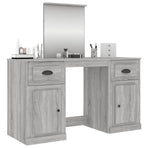 Dressing Table with Mirror Grey Sonoma 130x50x132.5 cm