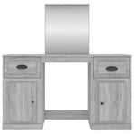 Dressing Table with Mirror Grey Sonoma 130x50x132.5 cm