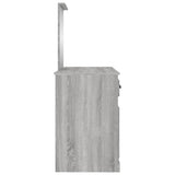 Dressing Table with Mirror Grey Sonoma 130x50x132.5 cm - Close-Up Angle