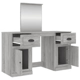 Dressing Table with Mirror Grey Sonoma 130x50x132.5 cm - Low Angle