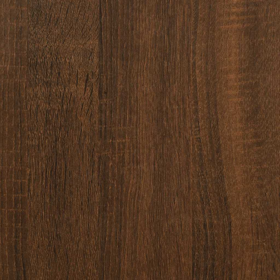 Dressing Table with Mirror Brown Oak 130x50x132.5 cm