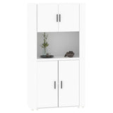 Highboard White Engineered Wood - Rear View