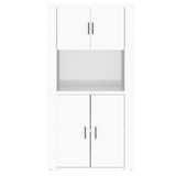Highboard High Gloss White Engineered Wood