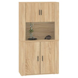 Highboard Sonoma Oak Engineered Wood - Rear View