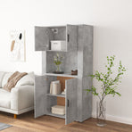 Highboard Concrete Grey Engineered Wood