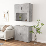 Highboard Concrete Grey Engineered Wood - Top-Down View