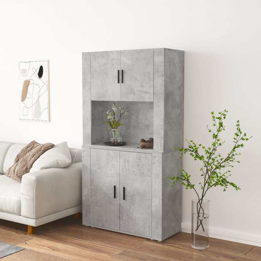 Highboard Concrete Grey Engineered Wood