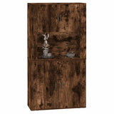 Highboard Smoked Oak Engineered Wood - Rear View