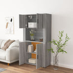 Highboard Grey Sonoma Engineered Wood