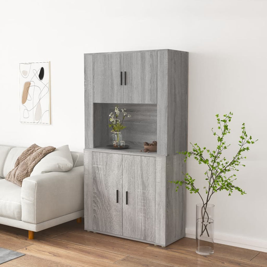 Highboard Grey Sonoma Engineered Wood