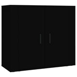 Highboard Black Engineered Wood