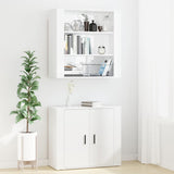 Highboard High Gloss White Engineered Wood - Side View