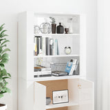 Highboard High Gloss White Engineered Wood