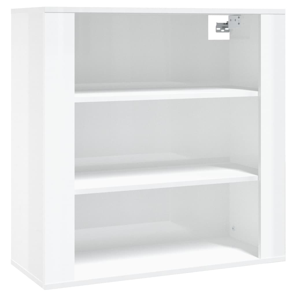 Highboard High Gloss White Engineered Wood