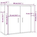 Highboard High Gloss White Engineered Wood
