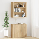 Highboard Sonoma Oak Engineered Wood - Side View
