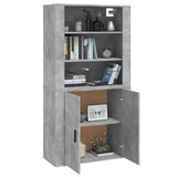 Highboard Concrete Grey Engineered Wood