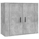Highboard Concrete Grey Engineered Wood - Close-Up Angle