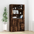 Highboard Smoked Oak Engineered Wood