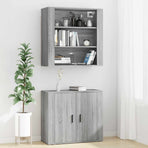 Highboard Grey Sonoma Engineered Wood