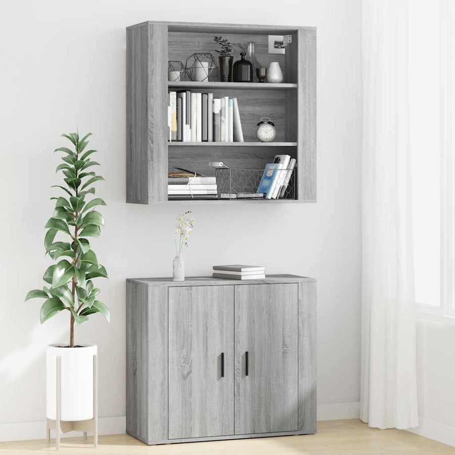Highboard Grey Sonoma Engineered Wood