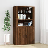 Highboard Brown Oak Engineered Wood
