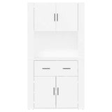 Highboard White Engineered Wood - Low Angle